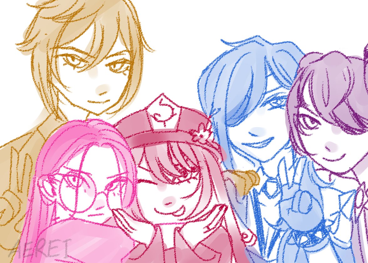 draw you and your genshin party like this