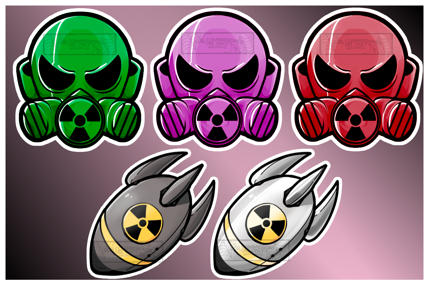 frez gas mask and nuke badge recolours